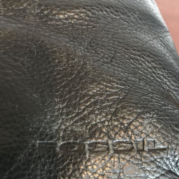 Fossil Black Leather Womens Backpack With Adjustable Straps - Picture 3 of 12